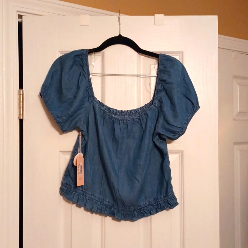 Denim crop top